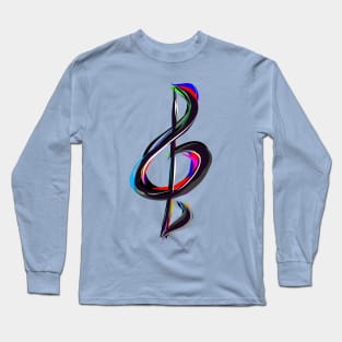 Painted Treble Clef Long Sleeve T-Shirt